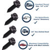 Picture of Generic Black Stainless Steel License Plate Screws - 8 Pcs | Rust-Proof Finish | Rustproof Bolts for Domestic Vehicles | Anti-Rattle Screws for Front & Rear Plates (Black)