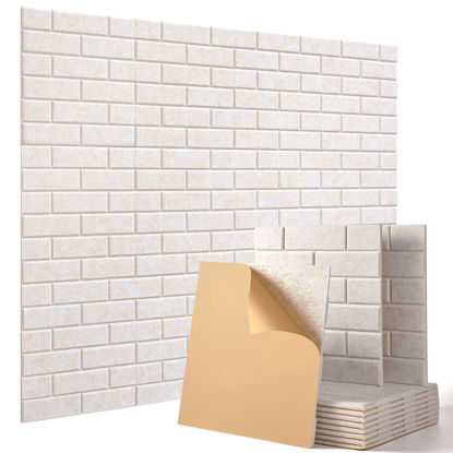 Picture of Acoustic Wall Panels Self-Adhesive Sound Absorbing Panels 12 Pack Brick Wall Panels Acoustic Panels High Density Soundproof Adhesive Panels for Wall Decoration And Acoustic Treatment 12"×12"×0.4"