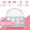 Picture of L RUNNZER Baby Pop Up Tent Cover Crib,See Through Crib and Nursery Soft Mesh Cover,Net with Viewing Window to Keep Baby in (55.2" L x 27.6" W x 51.6" H)