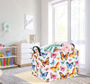 Picture of HIYAGON Rectangular Butterfly Basket Kids Storage Basket Empty Baby Girl Basket Toy Storage Bin Basket Organizer Box Rainbow Room Decor(Colorful Butterfly)