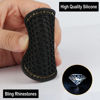 Picture of JUSTTOP 2 Pack Universal Auto Anti Slip Cup Holder Insert Coaster, Car Cup Holder Coaster, Bling Crystal Rhinestone Car Interior Accessories, Black - Grey