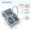 Picture of Maliton Diaper Caddy Organizer - Diaper Caddy for Baby Nursery Storage, Felt Diaper Organizer for Baby Stuff with Handle, 15" x 9" x 7" Portable Baby Basket Boy Girl Changing Table Organizer (Grey)