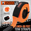 Picture of HORUSDY Nylon Heavy Duty Tow Strap Recovery Strap with Hooks 3" x 30Ft - 35,000 LBS Break Strength, 3/4 D Ring Shackles (2pcs), Recover Your Vehicle Stuck in Mud/Snow