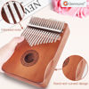 Picture of Genround Kalimba Thumb Piano & Finger Instrument Bundle, 17 Keys & 8 Keys Piano with Beginner's Study Instruction, Portable Thumb Piano for Kids and Adults, Includes Tuning Hammer