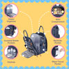 Picture of iniuniu Diaper Bag Backpack, 4 in 1 kit Large Unisex Baby Bags for Boys Girls, Waterproof Travel Back Pack with Diaper Pouch, Washable Changing Pad, Pacifier Case and Stroller Straps, Navy Blue