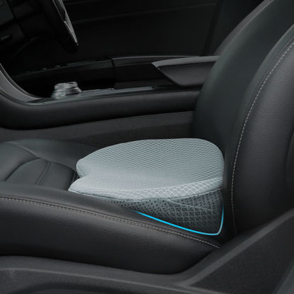 Picture of Livtribe Car Seat Cushion - Memory Foam Car Seat Pad - Sciatica & Lower Back Pain Relief - Car Seat Cushions for Driving - Road Trip Essentials for Drivers(Gray)