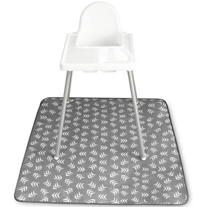Picture of S&T INC. Baby Splat Mat for Under High Chair, Water Resistant Floor Mat, 42 Inches by 42 Inches, Grey Scatter