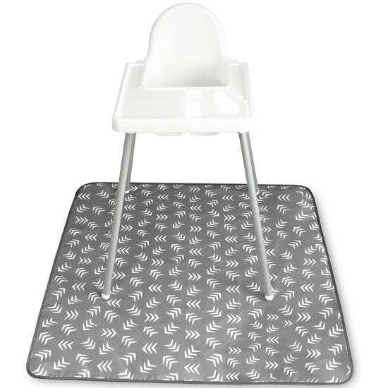 Picture of S&T INC. Baby Splat Mat for Under High Chair, Water Resistant Floor Mat, 42 Inches by 42 Inches, Grey Scatter