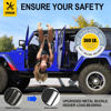 Picture of moveland Roll Bar Grab Handles with US Flag, 2 x Grip Handles for 1955-2023 Jeep Wrangler JL, JK, TJ, YJ & Jeep Gladiator Accessories - Upgrade Metal Buckle, Strong & Durable