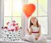 Picture of Sanjiaofen Rectangular Valentine's Day Basket,Heart Storage Basket Organizer.Cute Storage Bin with Handles. Kids Basket,Girls Room Decor,Toys Box,Books Basket, Gifts Basket Empty.(Black Heart)