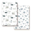 Picture of Pack n Play Sheets Fitted 2 Pack, Stretchy Ultra Soft Jersey Knit Pack and Play Sheets, Universal Fitted Portable/Mini Crib Mattresses Snug and Safe, Stylish Pattern for Boy and Girl