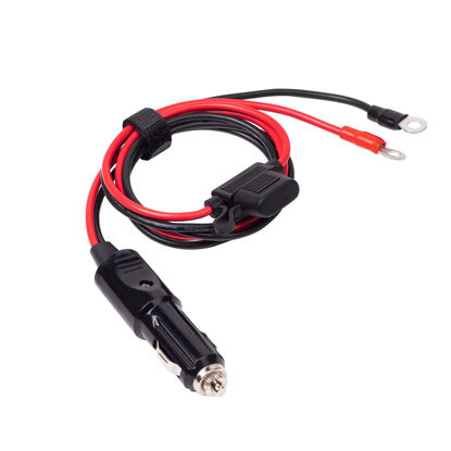 Picture of YCIND Heavy Duty 12AWG Male to Male Cigarette Plug Cigarette Lighter Adapter Charger Cord with LED Lights 10ft (10FT)