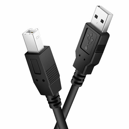 Picture of Ancable 6-Feet USB B MIDI Cable for Instruments, USB 2.1 Type A to Type B Printer Cable Cord Compatible with Piano, Midi Controller, Midi Keyboard, Audio Interface Recording, USB Microphone and More