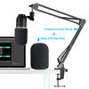 Picture of K669B Mic Boom Arm with Foam Windscreen, Suspension Boom Scissor Arm Stand with Pop Filter Cover Compatible with Fifine K669B Microphone by SUNMON