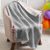 Picture of CREVENT Cozy Soft Warm Sherpa Baby Blanket for Infant Toddler's Crib Cot Stroller Gifts for Baby Boys All Season Use (30"X40" Light Grey dot)