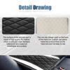 Picture of Car Center Console Cover, Universal Leather Waterproof Armrest Seat Box Cover Protector, Comfortable Car Decor Accessories Fit for Most Cars, Vehicles, SUVs-White