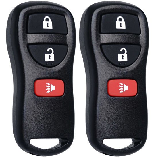 Picture of Keyless Entry Remote Control Key Fob Replacement Fits for Nissan Xterra Titan Armada Frontier 2002-2019 Quest Sentra Murano Pathfinder Versa Infiniti FX35 FX45 QX4 3 Buttons KBRASTU15 CWTWB1U733