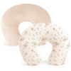 Picture of Konssy 2 Pack Nursing Pillow Covers, Soft and Comfortable Nursing Cover for Breastfeeding Pillows, Pillow Slipcover for Baby Girls Boys Newborn(Brown, Blossom)