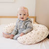 Picture of Konssy 2 Pack Nursing Pillow Covers, Soft and Comfortable Nursing Cover for Breastfeeding Pillows, Pillow Slipcover for Baby Girls Boys Newborn(Brown, Blossom)