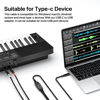 Picture of NUOSIYA MIDI Cable,MIDI to Type-C Interface Cable 4.5FT,MIDI Interface in-Out to Type-C Cord Adapter with Indicator for Piano Keyboard to PC Mac Laptop,Arranger Keyboard Tool