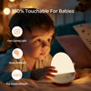 Picture of ZUZUKID Touch Night Light for Baby Nursery: Rechargeable Portable Kids Egg Nightlight Lamp with Feeding Timer for Todder Room, 3 Colors Temperatures Dimmable,Up to 200H(BPA-Free)