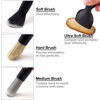 Picture of 4 PCS Car Detailing Brush Set for Cleaning Interior or Exterior, Boars Bristle Detailing Brushes, Dusting Cleaning Supplies, Tool for Emblem, Air Vents, Wheels, Leather Upholstery Seat