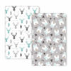 Picture of GRSSDER Stretchy Ultra Soft Jersey Knit Fitted Pack n Play Sheets 2 Pack, Playard Sheets for Baby Girls and Boys, Universal Fit for Pack N Plays Safe and Snug, Cute Bear and Deer
