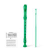 Picture of YONTY 8-Hole Soprano Descant Recorder Baroque Style Kids Music Flute with Cleaning Rod & Case Bag for School Student Home Entertainment - Green