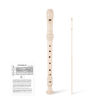 Picture of YONTY 8-Hole Soprano Descant Recorder Baroque Style Kids Music Flute with Cleaning Rod & Case Bag for School Student Home Entertainment - Beige