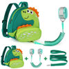 Picture of Accmor Toddler Harness Backpack Leash, Cute Dinosaur Backpacks with Anti Lost Wrist Link, Cute Mini Child Backpack Wristband Tether Strap and Protection Leashes for Boys Girls Aged 1-3 Years