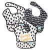 Picture of Bumkins Bibs for Girl or Boy, SuperBib Baby and Toddler for 6-24 Months, Essential Must Have for Eating, Feeding, Baby Led Weaning Supplies, Mess Saving Catch Food, Fabric 3-pk Hearts and XOXO