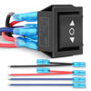 Picture of Nilight 6Pin Momentary Polarity Reverse Switch On Off On DPDT 3 Position 20A 12VDC 125VAC Motor Control Automatic Reset for Boat Automotive RV Jack Power Toggle Switch w/Jumper Wire