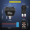Picture of Nilight RET EXT Reverse Polarity Toggle Switch 2PCS On Off On DPDT 3 Position 12VDC Motor Control Power Jack Leveling Momentary DPDT 4Pin 20A Switch w/Jumper Wire for Tongue Trailer
