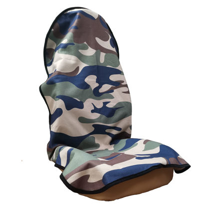 Picture of LoyaGour Car Seat Cover Protector Front Seats,for Gym Workout,Running,Swimming,Beach and Hiking,Waterproof Sweat Towel Bucket Seat Covers for Trucks SUV Jeep (Camouflage, 1Pcs)