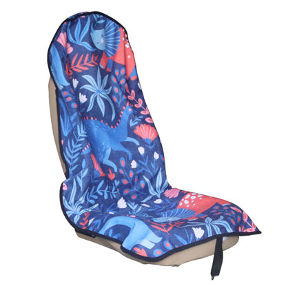 Picture of LoyaGour Car Seat Cover Protector Front Seats,for Gym Workout,Running,Swimming,Beach and Hiking,Waterproof Sweat Towel Bucket Seat Covers for Trucks SUV Jeep (Dinosaur, 1Pcs)