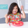 Picture of Bumkins Bibs for Girl or Boy, SuperBib Baby and Toddler for 6-24 Months, Essential Must Have for Eating, Feeding, Baby Led Weaning, Mess Saving Catch Food, Waterproof Soft Fabric, 2-pk Wonder Woman