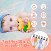 Picture of Babygoal Girl Pacifier Clips, 6 Pack Solid Color Pacifier Holder Clips for Boys and Girls Fits for Most Pacifier Styles and Baby Gift 6MP23