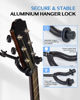 Picture of STRICH Guitar Wall Mount Hangers for Multiple Guitars, Holds 8 Guitars, Strong Aluminum Metal Guitar Stand Rack Bass Holder, Adjustable Instruments Display Set, SMH-08A