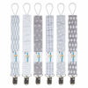 Picture of Babygoal Pacifier Clips, 6 Pack Pacifier Holder for Boys and Girls Fits for Most Pacifier Styles & Baby Toys and Baby Gift 6MP09