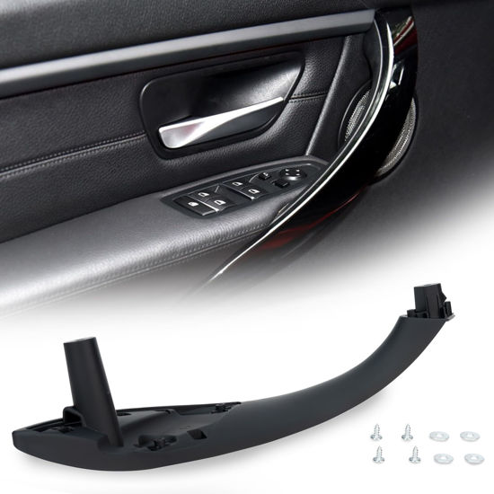 Picture of WEILEITE Front Left Driver Side Interior Inner Inside Door Pull Handle Grab Fit for BMW 320,328,330,335,M3 F30/F31/F34/F80 2012-2018 and 418,420,428,430,435,M4 F32/F33/F36/F82/F83 2014-2017