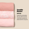 Picture of Amazon Essentials x Sofia Grainge Unisex Babies' Swaddle Blanket, Pack of 3, Pink/Terracotta/Floral, One Size