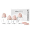 Picture of Gulicola Natural Glass Baby Bottles Set 4 Pack, Newborn Girl Breastfeeding Bottles with Slow Flow Nipples, 0 Months+, 3 oz & 5 oz - Pink