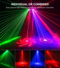 Picture of KeoBin DJ Lights for Parties, Pro 6 in 1 DMX & Sound Activated Laser Light Show Machine with Disco Ball Light, RGBW & UV Strobe Party Lights Indoor for Rave Club Dance Bar Gig DJ Lighting