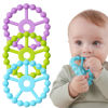 Picture of 3 Pack Ring Teether, Silicone Teething Ring Toys for Babies 0-6 Months, Seposeve Baby Teethers 6-12 Months 12-24 Months, Easy to Grasp Toy for Baby Teething Relief, Light Purple Green Blue