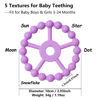 Picture of 3 Pack Ring Teether, Silicone Teething Ring Toys for Babies 0-6 Months, Seposeve Baby Teethers 6-12 Months 12-24 Months, Easy to Grasp Toy for Baby Teething Relief, Light Purple Green Blue