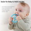 Picture of 3 Pack Ring Teether, Silicone Teething Ring Toys for Babies 0-6 Months, Seposeve Baby Teethers 6-12 Months 12-24 Months, Easy to Grasp Toy for Baby Teething Relief, Light Purple Green Blue