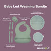 Picture of WeeSprout Baby Led Weaning Bundle, Silicone Suction Bowl, Spoons, Bib & Cup, Develops Self Feeding Skills, Dishwasher Safe (Confetti)