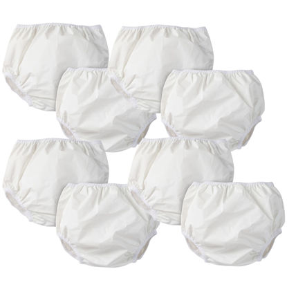Picture of Gerber Unisex Baby Toddler 8 Pack Waterproof Diaper Cover, White, 2T