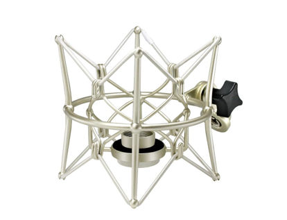 Picture of SUUNTOK Microphone Shock Mount Anti-Vibration Mic Holder Spider Recording Mic Shockmount Stand Compatible with Neumann U87 Ai, U89 i and TLM 67 (Champagne)