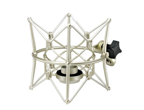 Picture of SUUNTOK Microphone Shock Mount Anti-Vibration Mic Holder Spider Recording Mic Shockmount Stand Compatible with Neumann U87 Ai, U89 i and TLM 67 (Champagne)